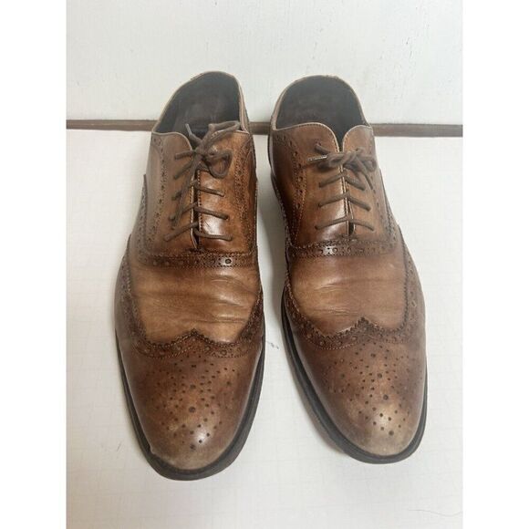 TO BOOT NEW YORK Brown Leather Cap Toe Oxfords Size US 10 - Picture 1 of 14